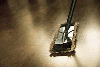 Mop Head Cleaning Polished Wooden Floor Surface