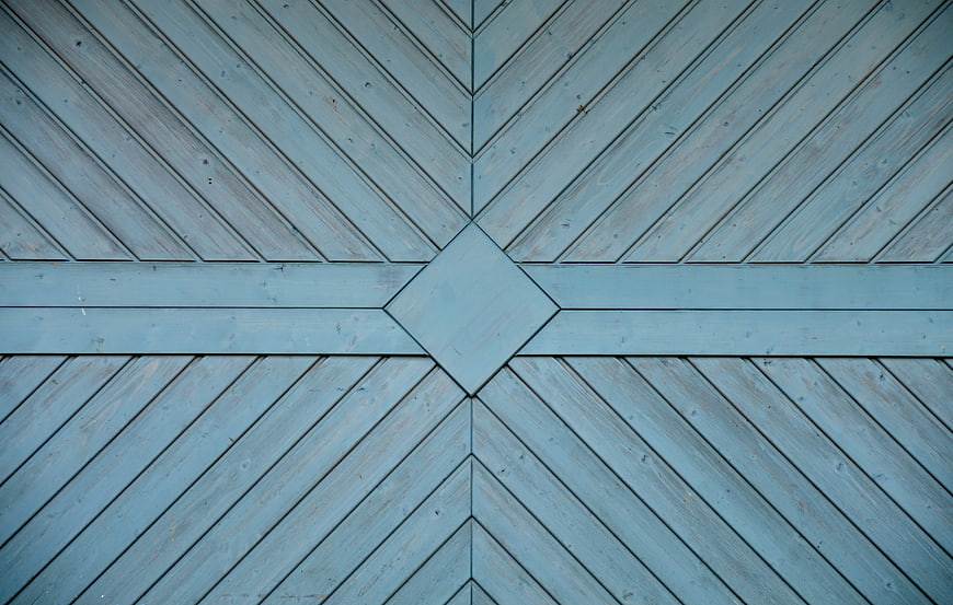 Blue Painted Wooden Planks Geometric Pattern Background