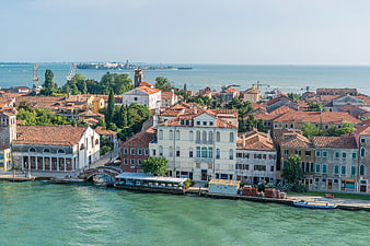 Aerial View of Murano Island Venice Italy Architecture