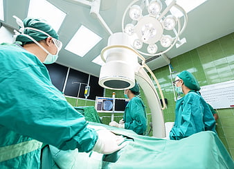 Medical Team Performing Surgery in Operating Room