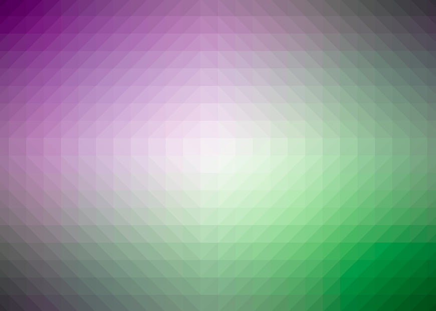 Abstract Geometric Gradient Background with Purple and Green Hexagons