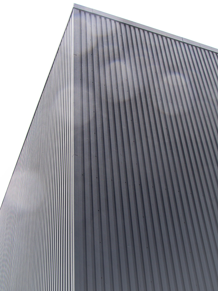 Modern Corrugated Metal Building Facade Architecture