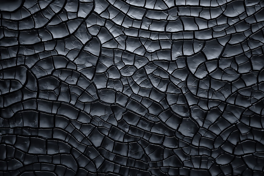 Black Cracked Texture Background