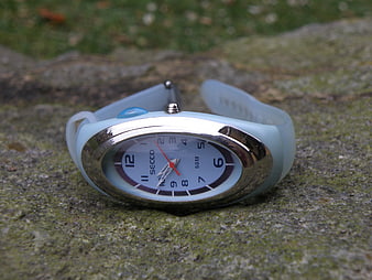 Light Blue Secco Watch on Mossy Rock