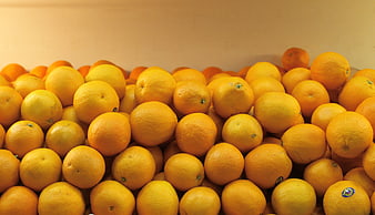 Pile of Fresh Oranges in a Crate