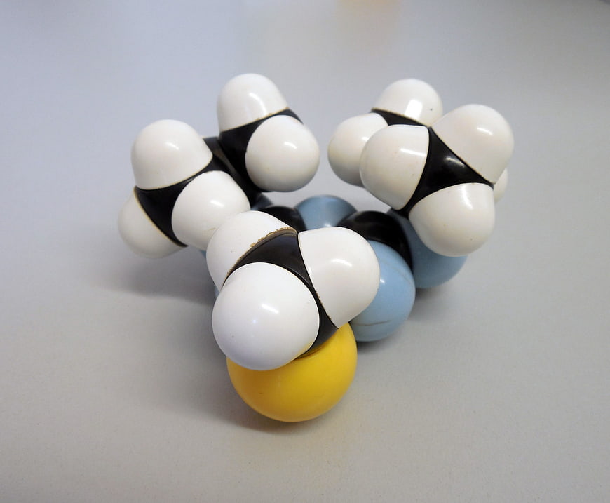 Chemical Molecule Dome Model On White Surface