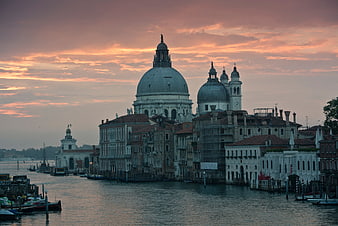 Venice Grand Canal Sunset with Santa Maria della Salute