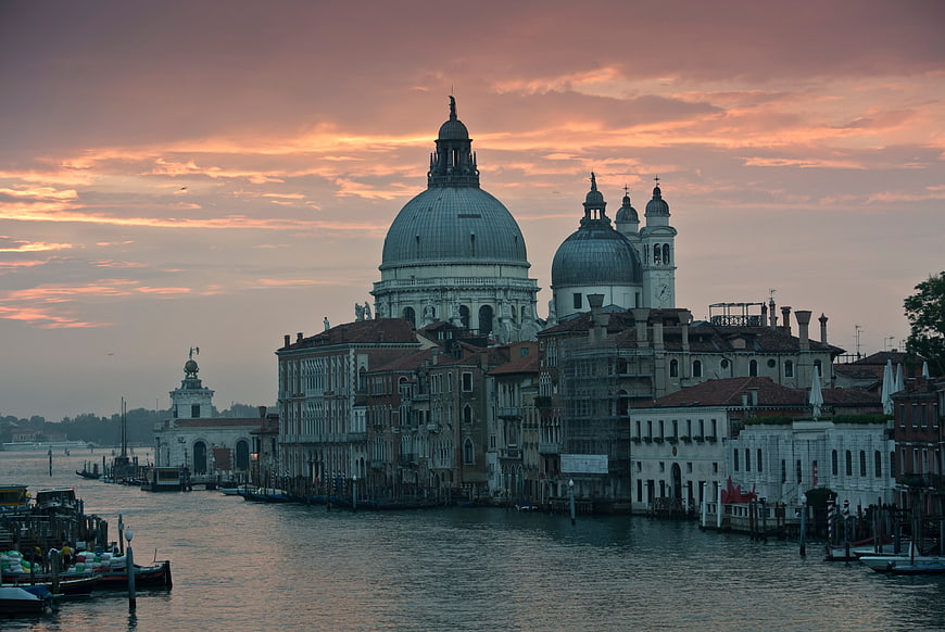 Venice Grand Canal Sunset with Santa Maria della Salute