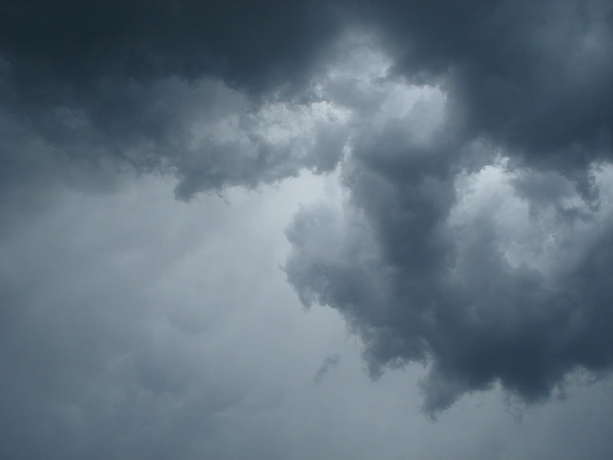 Dramatic Dark Storm Clouds in Overcast Sky