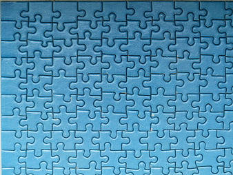 Complete Blue Jigsaw Puzzle Pattern Texture