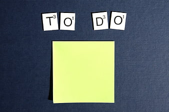 Scrabble Tiles Spelling To Do Above Yellow Sticky Note