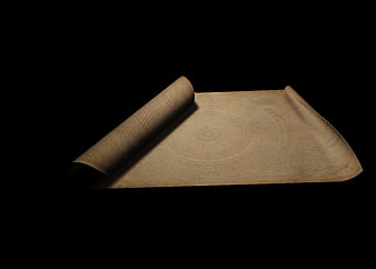 Antique Parchment Scroll Map On Black Background