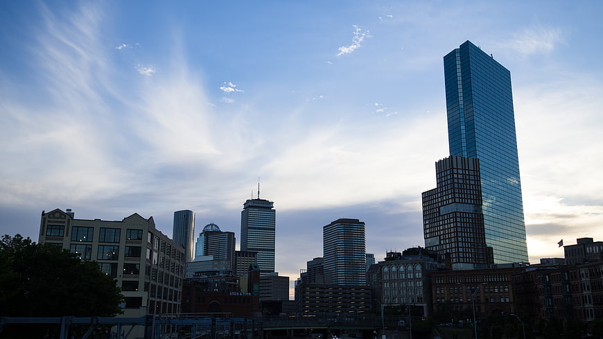 Boston Skyline with Prudential Tower at Dusk