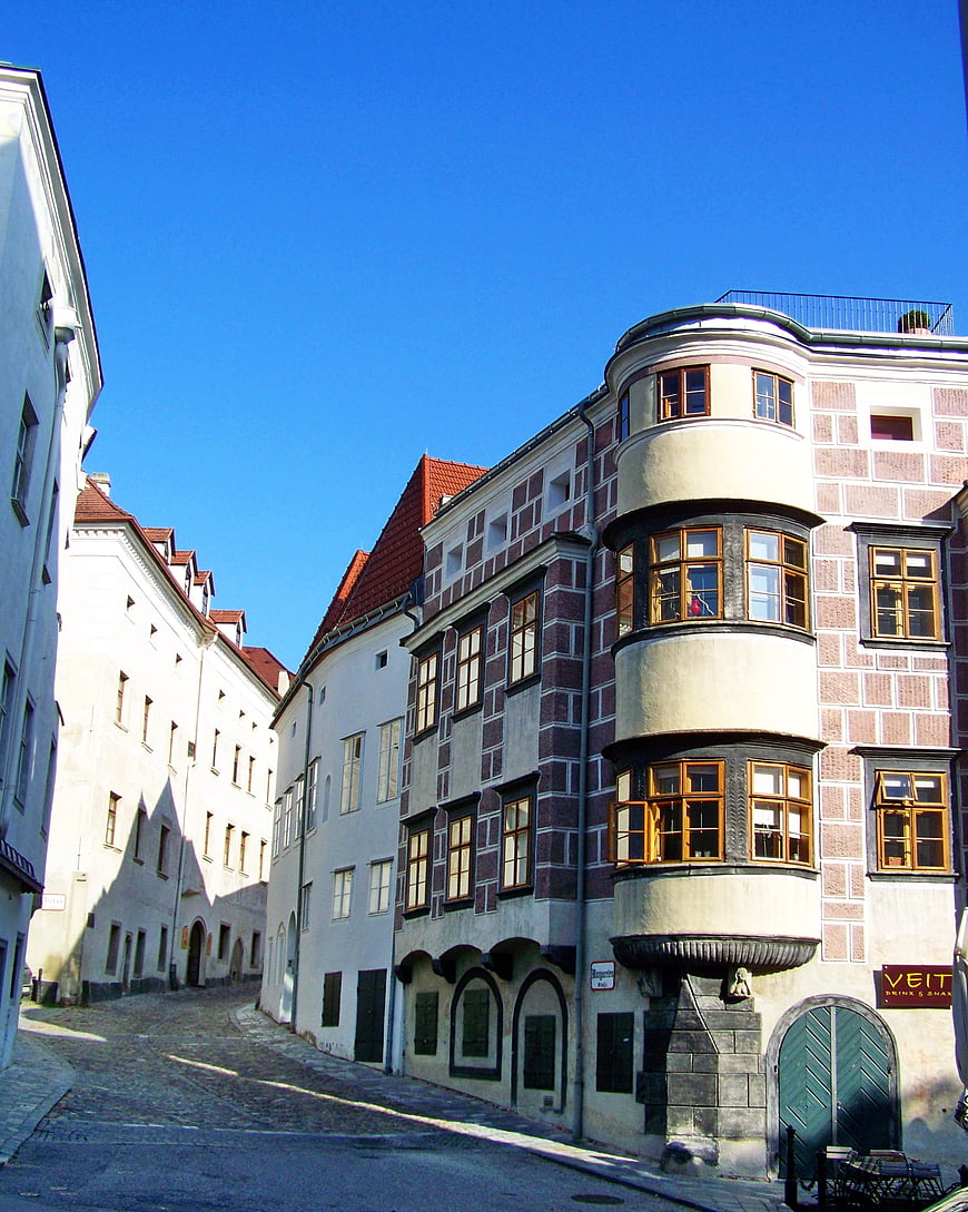 Historic Cobblestone Street in Krems an der Donau, Austria