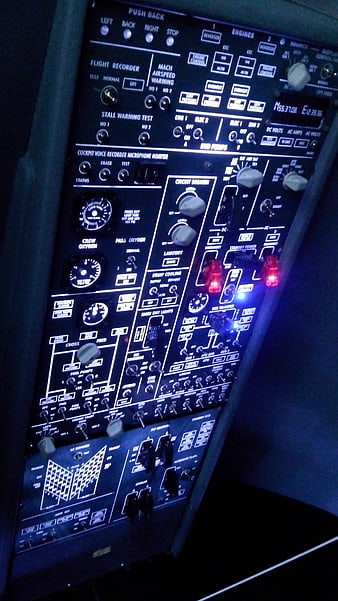 Aircraft Cockpit Overhead Control Panel With Illuminated Switches