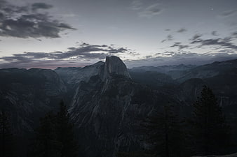 Half Dome Yosemite National Park at Dusk