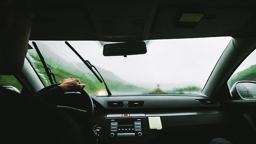 Driving in Rainy Mountains with Windshield Wipers