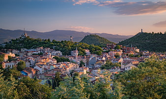 Panoramic View of Antalya Old Town at Sunset