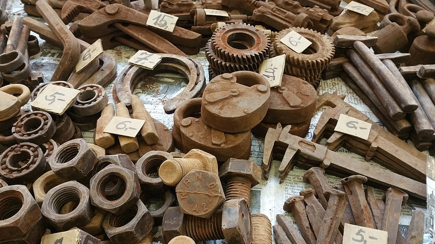 Assortment of chocolate tools and hardware for sale