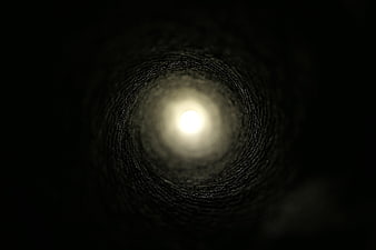 Dark Tunnel with Bright Light at the End