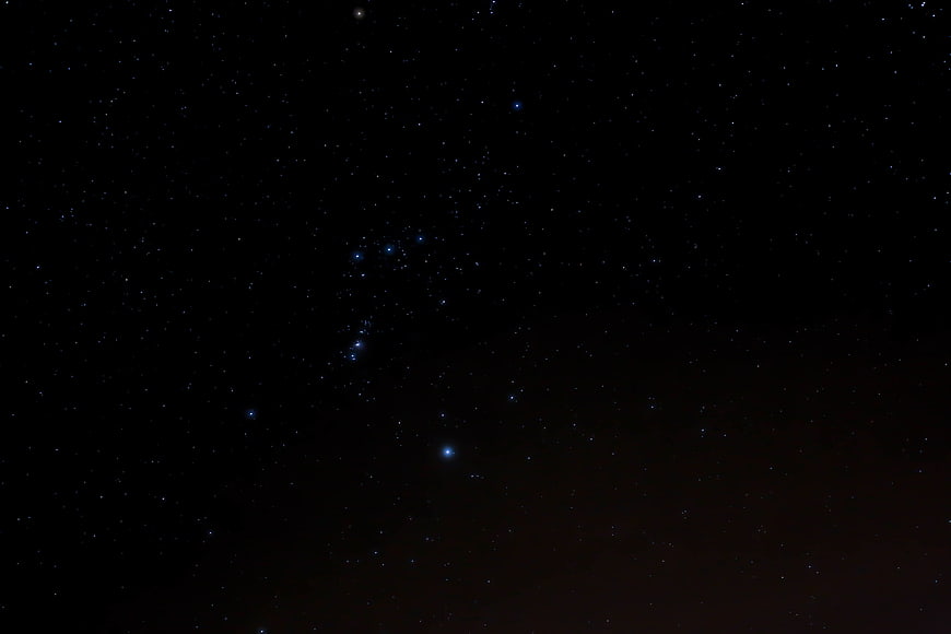 Night Sky with Stars and Constellations