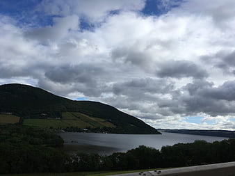 Scenic View of a Loch in the Scottish Highlands Under Cloudy Skies