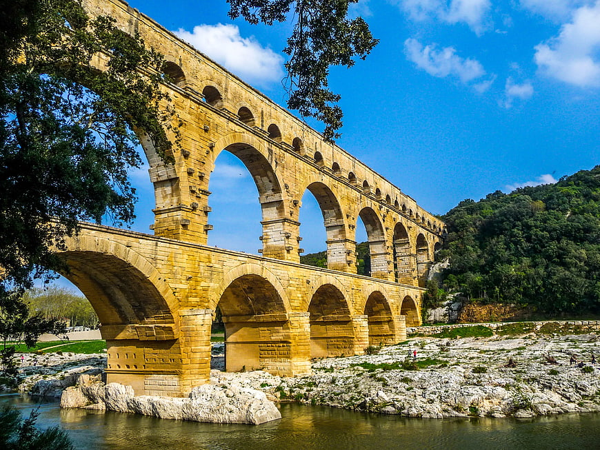 Pont du Gard Roman Aqueduct in Southern France