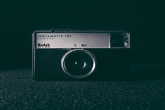 Vintage Kodak Instamatic 133 Camera on Dark Background