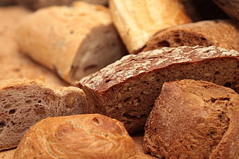 Assortment of freshly baked artisan bread loaves