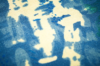 Close-up of Blue and White Canvas Fabric Texture