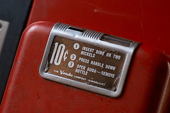 Vintage 10 Cent Vendo Vending Machine Coin Slot Detail