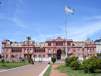 Pink Casa Rosada Government Building in Buenos Aires, Argentina