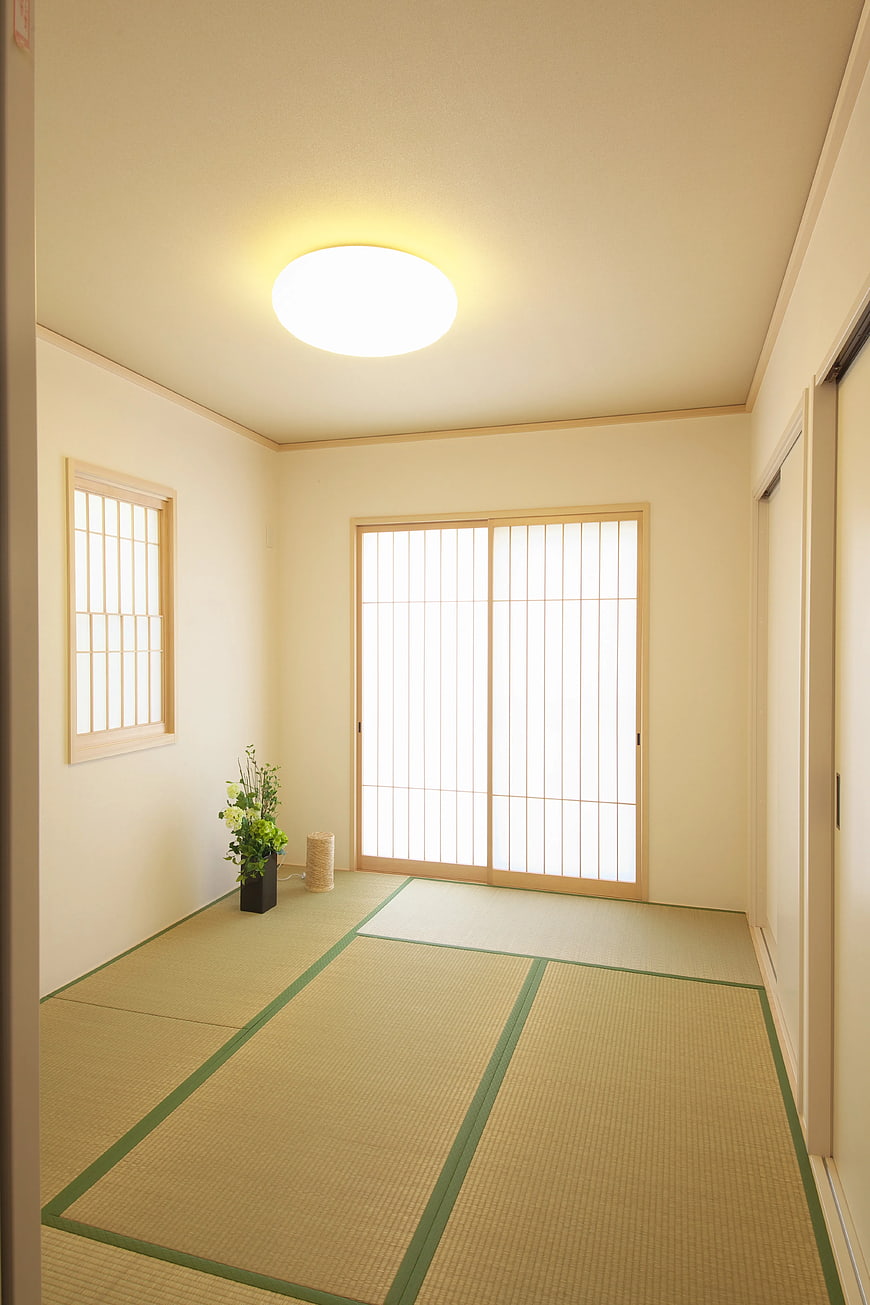 Minimalist Japanese Tatami Room with Shoji Screens