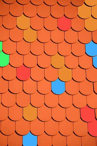 Colorful Roof Tiles Pattern Background