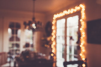 Blurred Christmas Lights Bokeh Background for Holiday Design