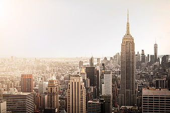 Empire State Building New York City Skyline Aerial View