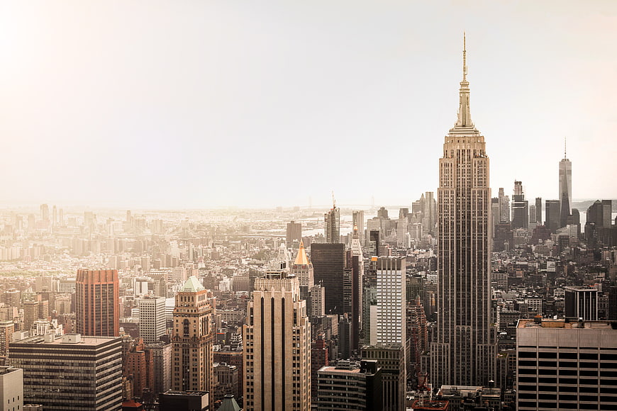 Empire State Building New York City Skyline Aerial View