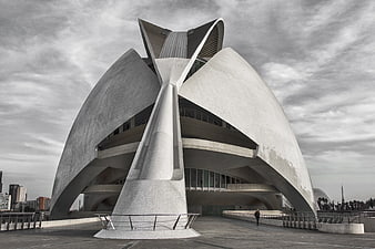 Luminous Vessel of Valencia Architecture in Black and White