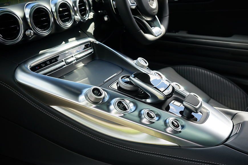 Luxury Mercedes AMG GT Center Console Interior Detail