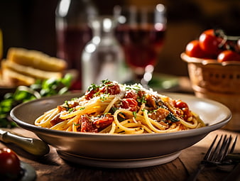 Delicious Spaghetti with Cherry Tomatoes and Basil
