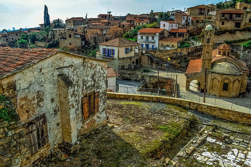 Old Stone Village in Tochni, Cyprus with Traditional Architecture