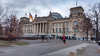 Reichstag Building Berlin Germany with Glass Dome