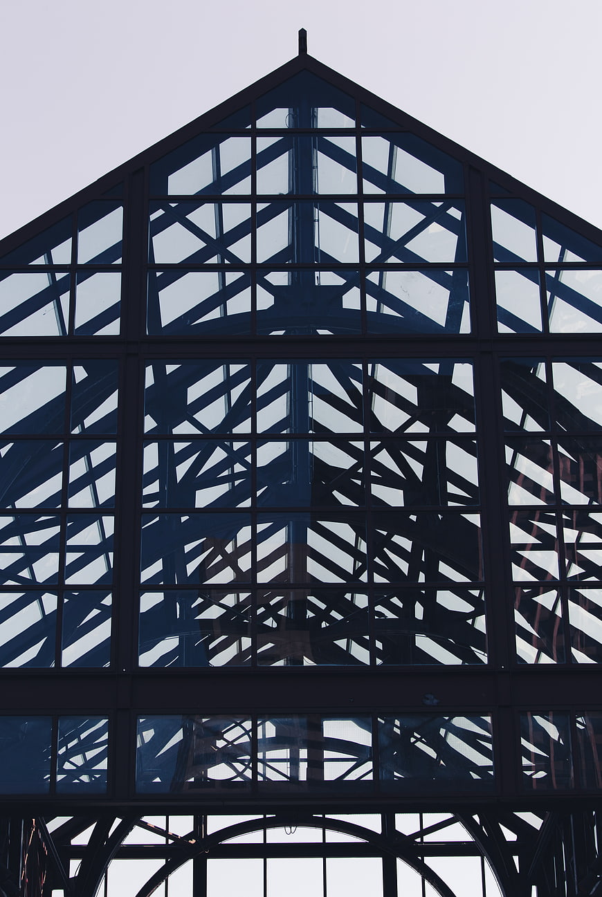 Modern Glass and Steel Building Architecture Silhouette