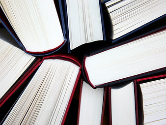Top View of Hardcover Books Arranged in a Circle