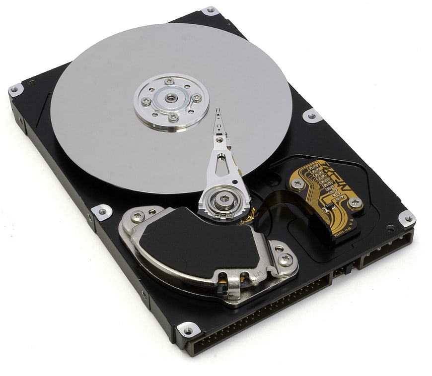 Open Hard Disk Drive Internal Components