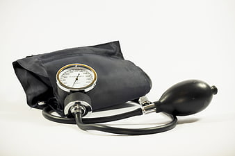 Manual Sphygmomanometer Blood Pressure Monitor on White Background