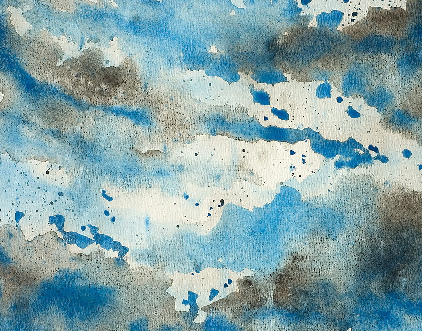 Abstract Blue and Gray Watercolor Texture Background