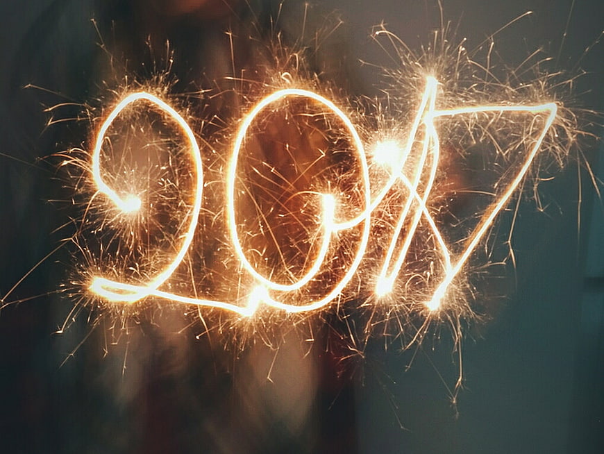 Sparkler Writing 2017 New Year Celebration