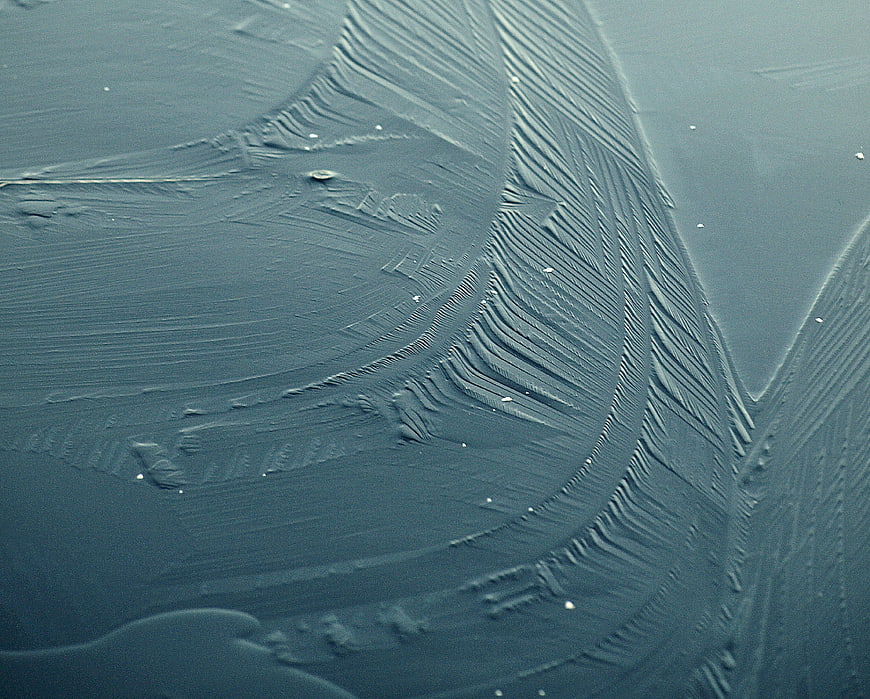 Abstract Blue Ice Texture with Intricate Frozen Patterns