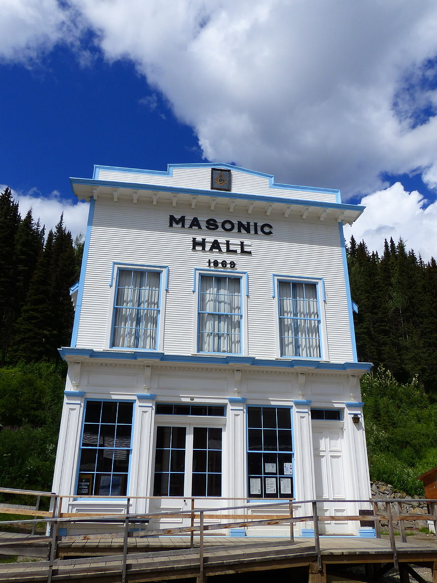 Historic Masonic Hall in Barkerville Ghost Town